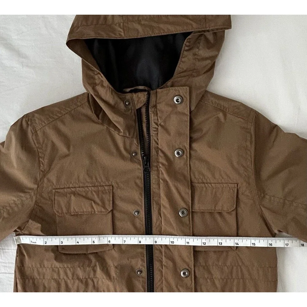 NWOT Old Navy Kids Unisex Boys Water-Resistant Hooded Utility Jacket Brown M 8